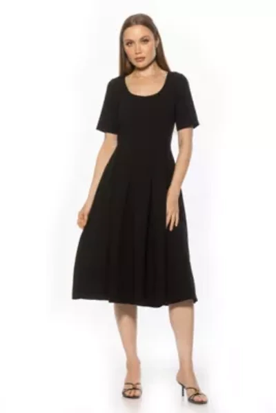 Imani Scoop Neck Pleated Dress