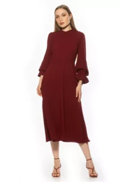 Lana Collared Fit And Flare Midi Dress