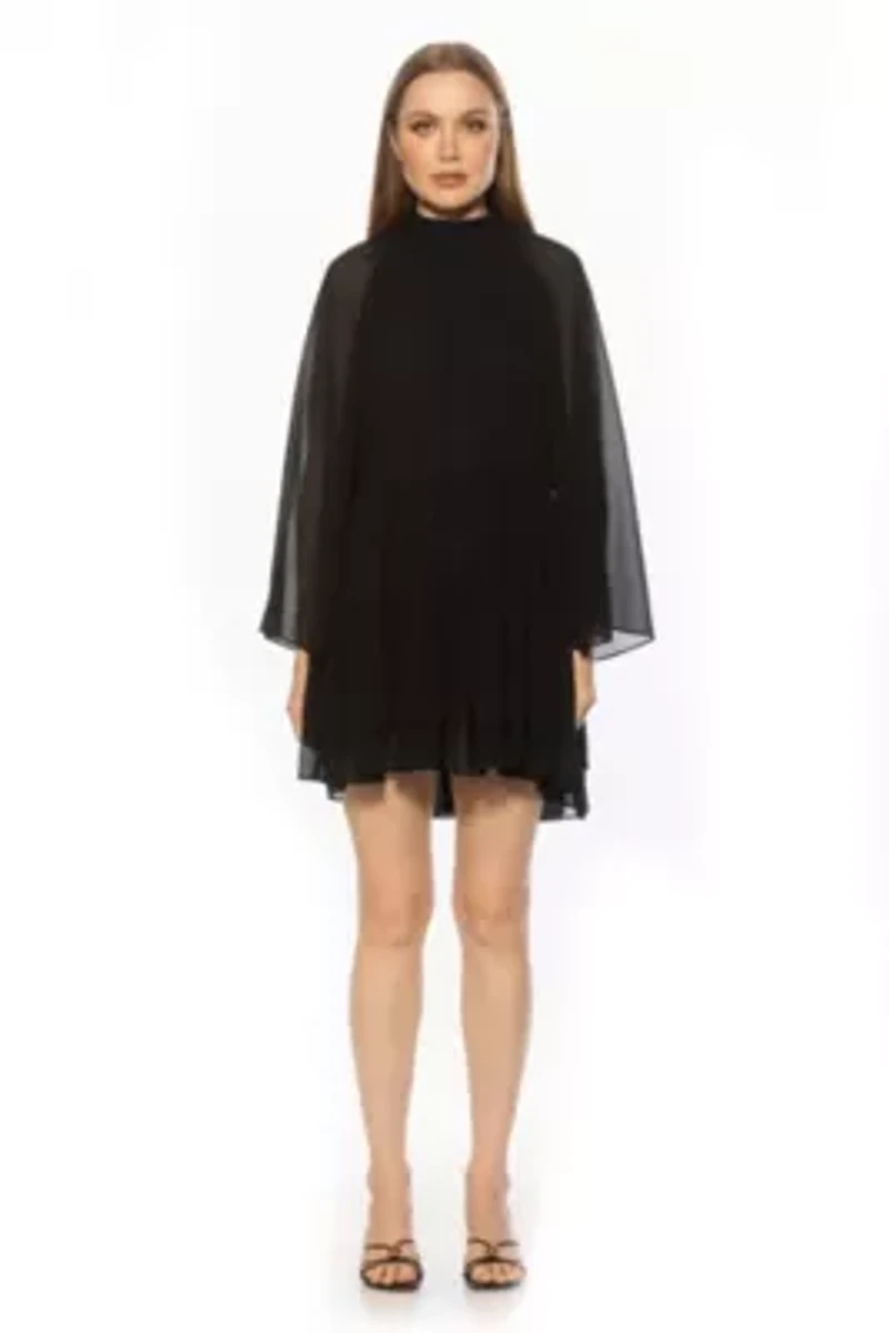 Pamela Mockneck Ruffle Shift Dress
