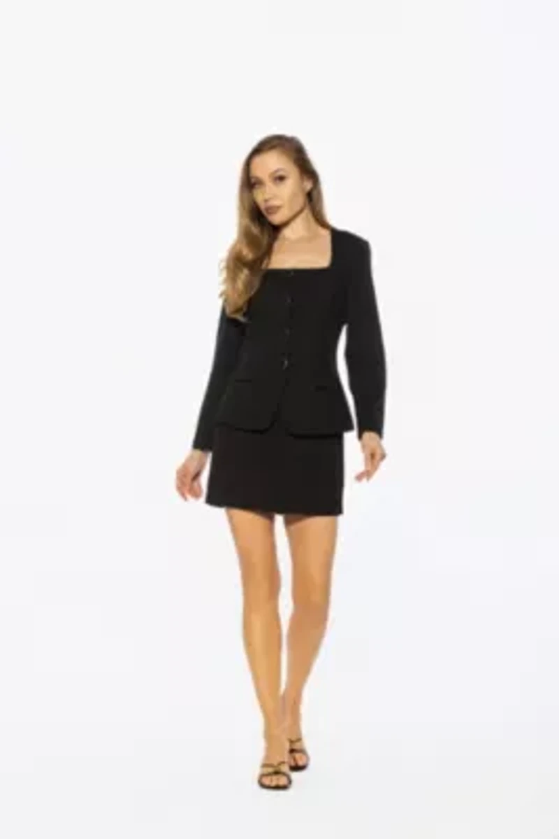 Rami Square Neck Jacket Dress