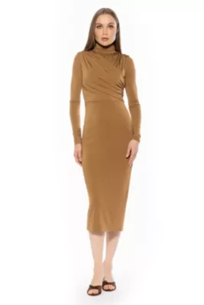 Elio Draped Midi Sheath Dress