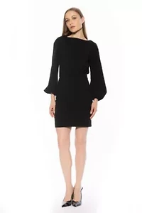 Rowe Boatneck Blouson Sleeve Dress