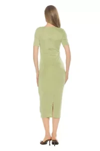 Thoren Long Sleeve Drapped Dress