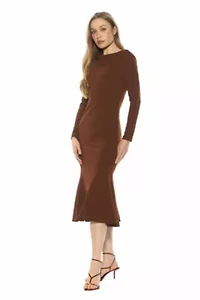 Liora Crewneck Midi Flared Dress