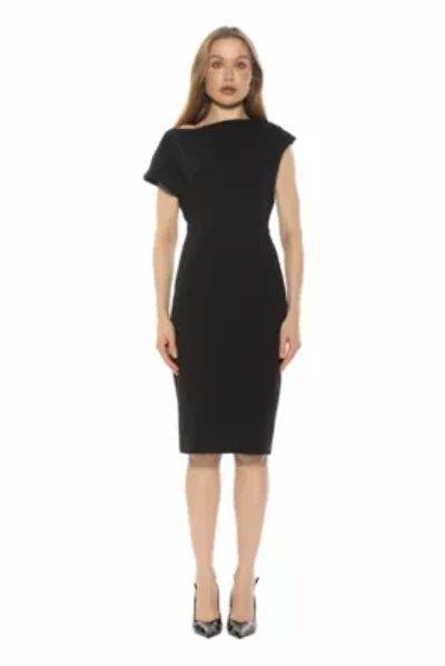 Althea Asymmetric Midi Sheath Dress