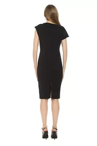 Althea Asymmetric Midi Sheath Dress