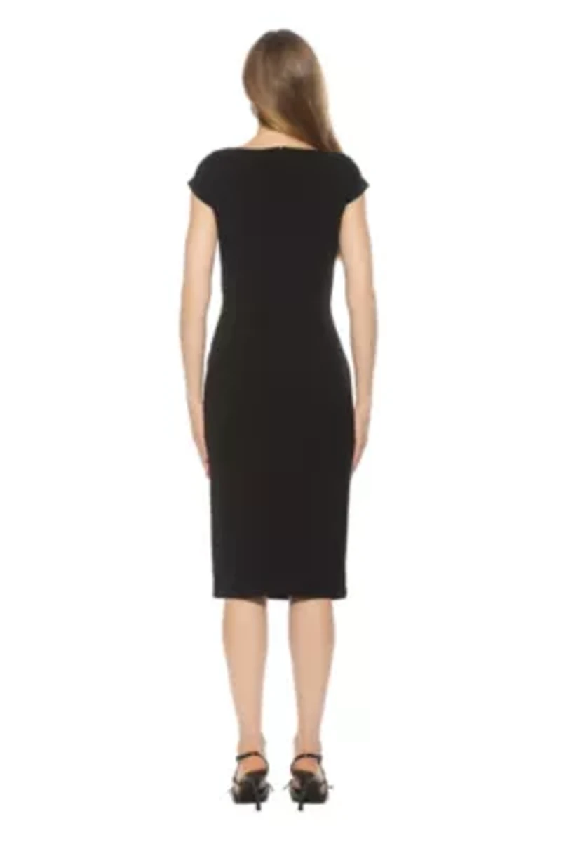 Nyx Boatneck Capsleeve Sheath Dress
