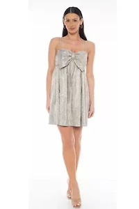 Metallic Bow Dress