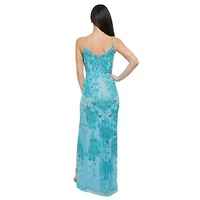 Sequin V-Neck Gown