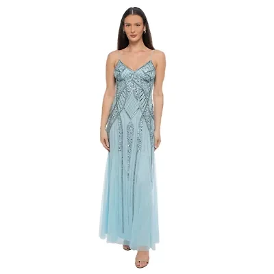 Beaded V-Neck Gown