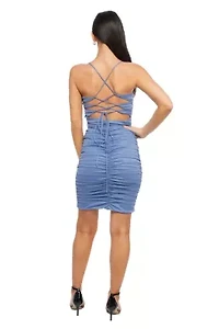 Lace Up Back Dress