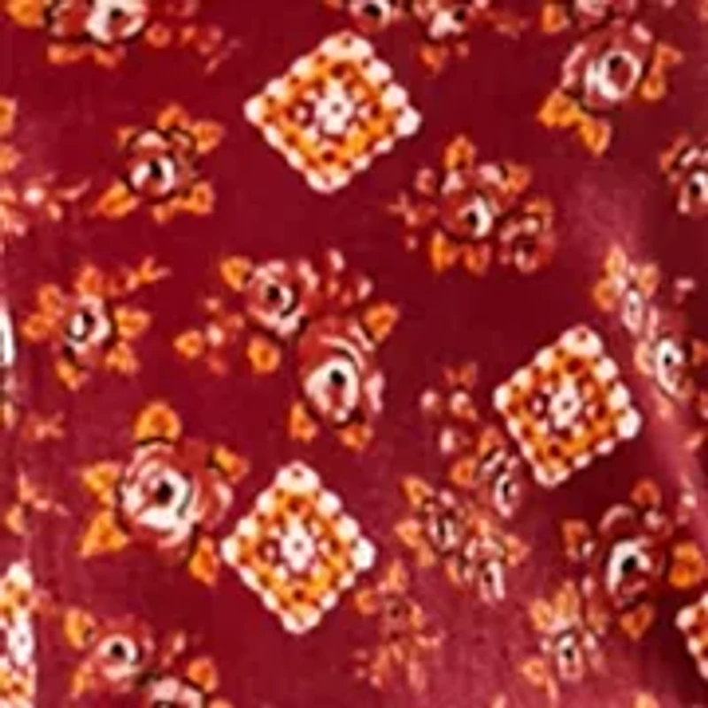 Juniors' Long Sleeve Velvet Lace Up Fit and Flare Dress