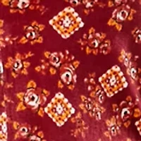 Juniors' Long Sleeve Velvet Lace Up Fit and Flare Dress