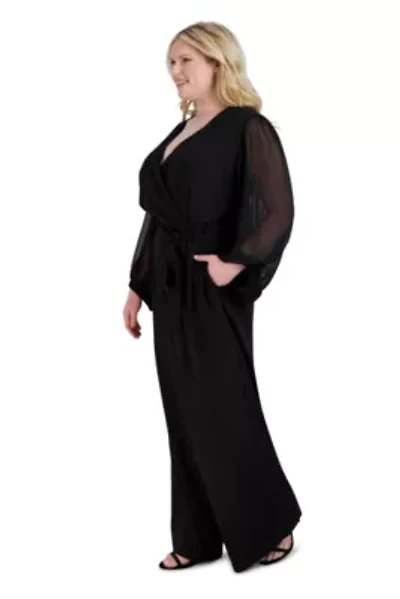LS WRAP JUMPSUIT