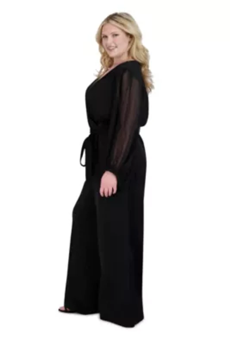 LS WRAP JUMPSUIT