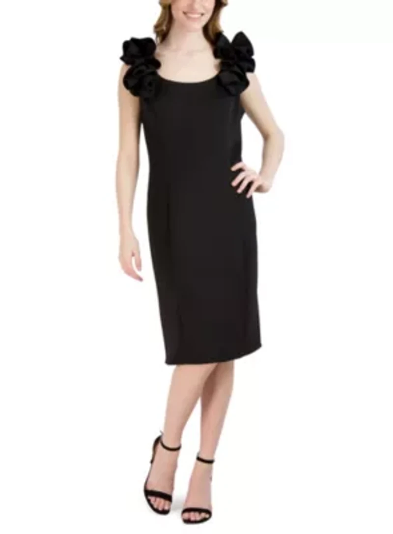 RUFFLE MIDI DRESS