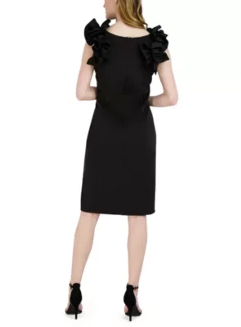 RUFFLE MIDI DRESS