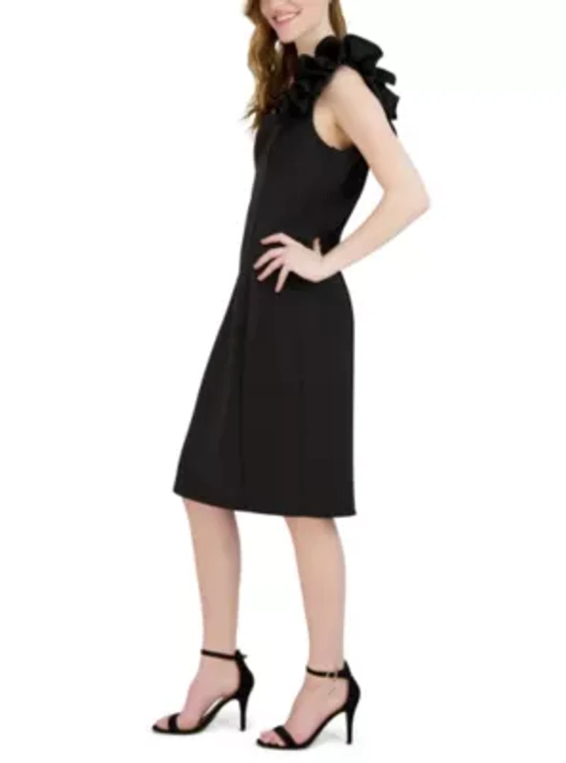 RUFFLE MIDI DRESS