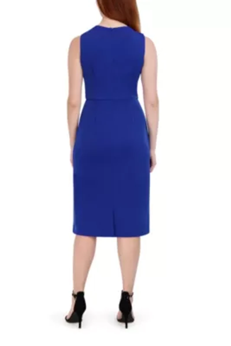 KNOT NECK MIDI DRESS