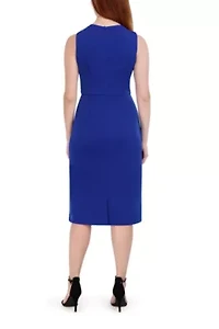 KNOT NECK MIDI DRESS