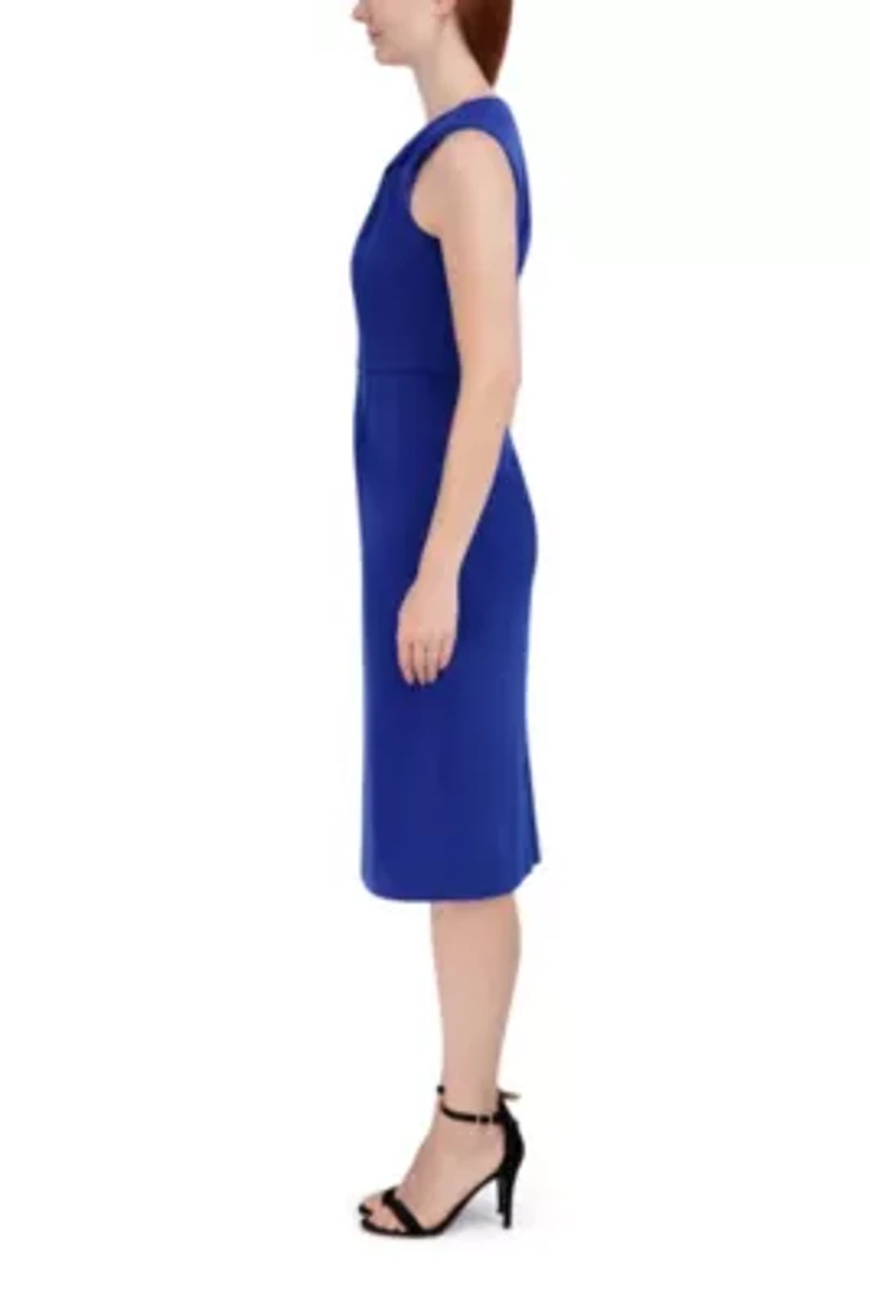 KNOT NECK MIDI DRESS