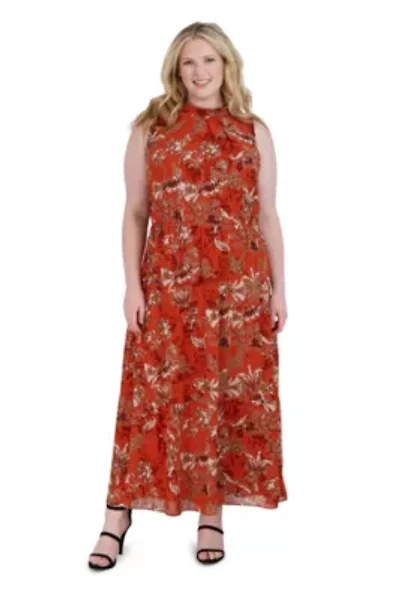 KNOT NECK MIDI DRESS