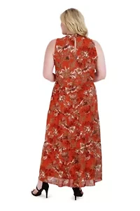 KNOT NECK MIDI DRESS