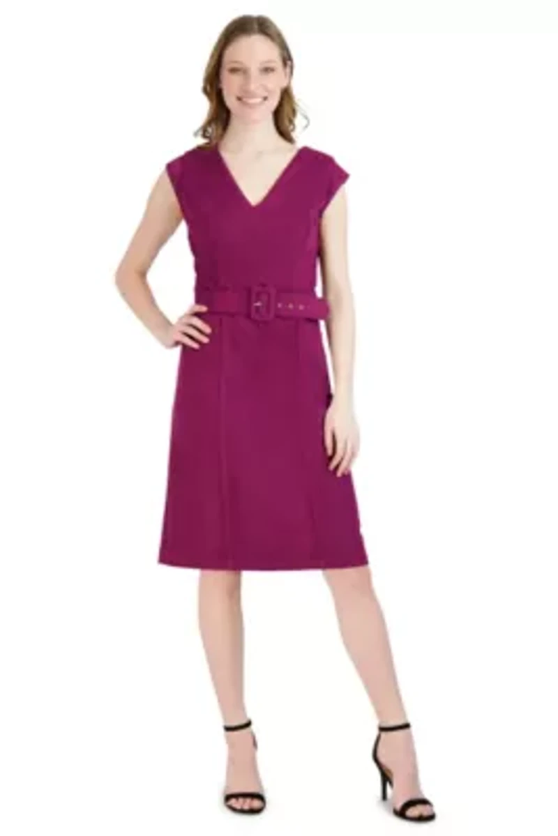 NECK DRESS WITH BELT