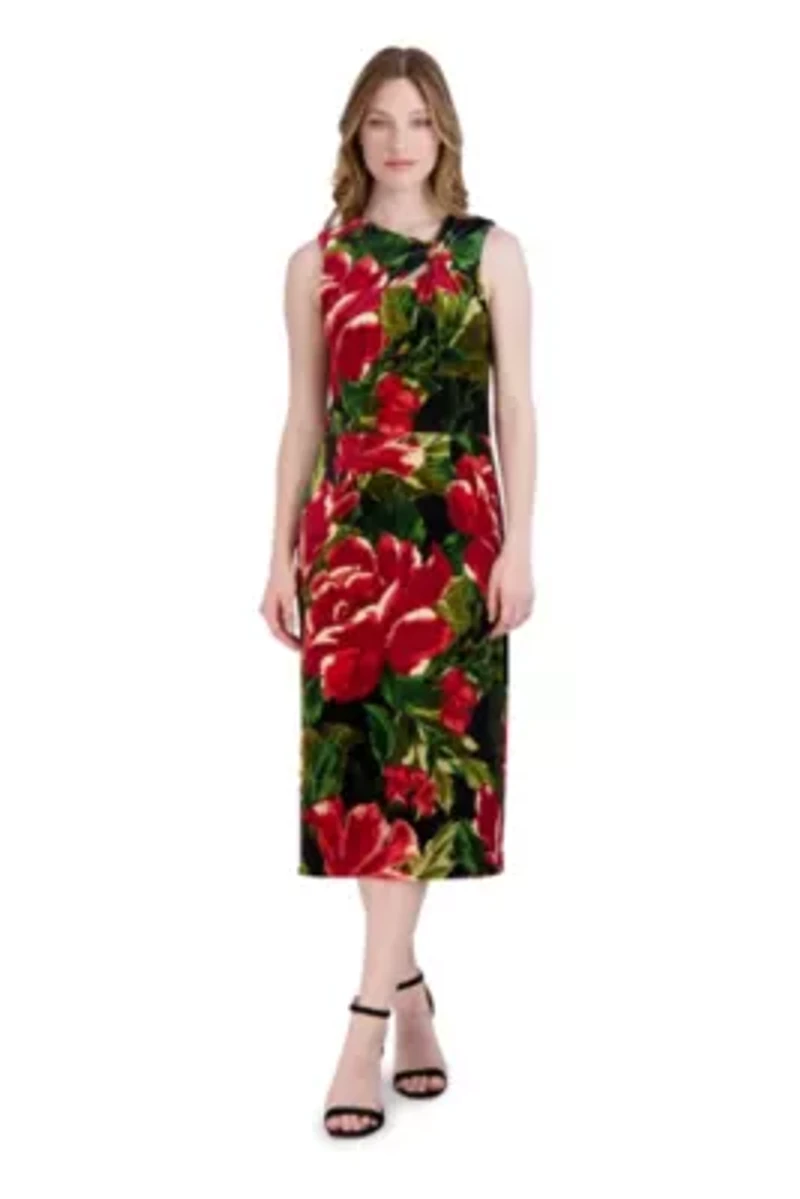 ASSYMETRICAL NECKLINE DRESS