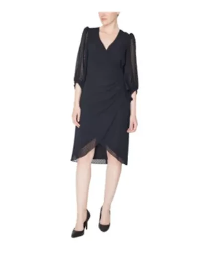 L/S V NECK SHORT DRESS