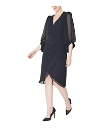 L/S V NECK SHORT DRESS