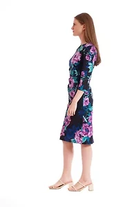 ASYMMETRICAL NECK MIDI DRESS