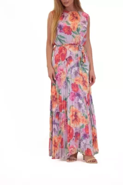 PLEATED MAXI DRESS
