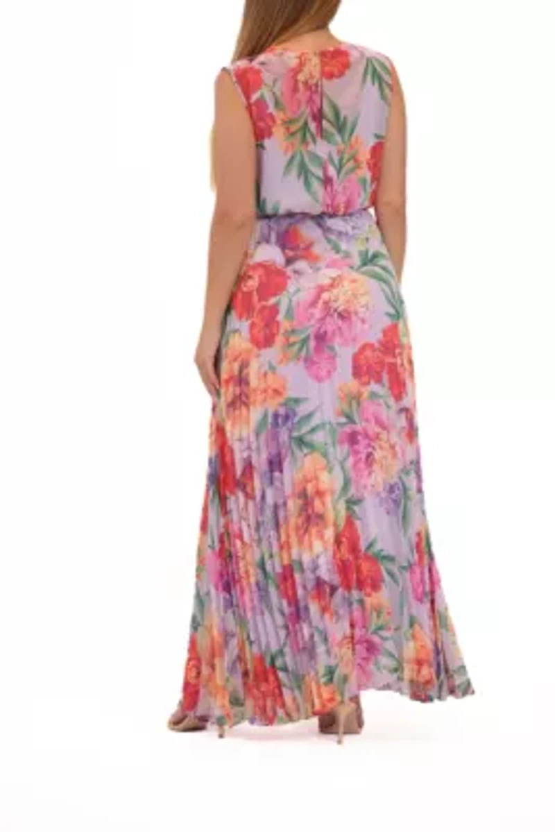 PLEATED MAXI DRESS
