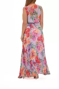 PLEATED MAXI DRESS