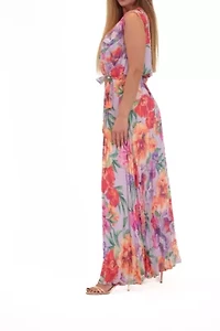 PLEATED MAXI DRESS