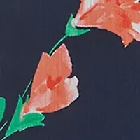 Women's 3/4 Sleeve V-Neck Floral Print Fit and Flare Dress