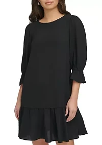 Women's Solid Washed A-Line Dress