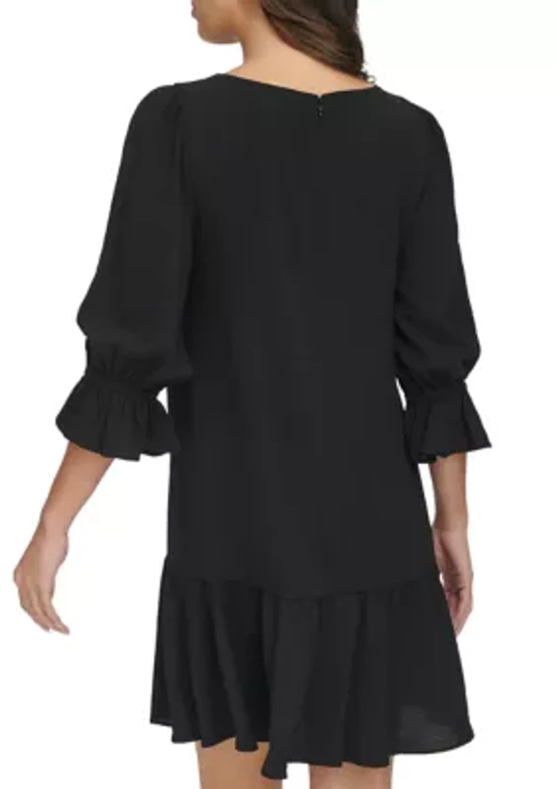 Women's Solid Washed A-Line Dress