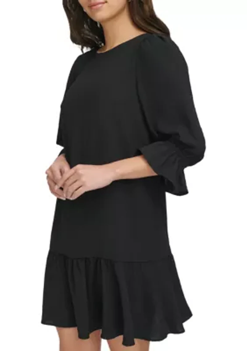 Women's Solid Washed A-Line Dress
