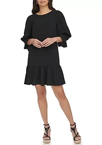Women's Solid Washed A-Line Dress