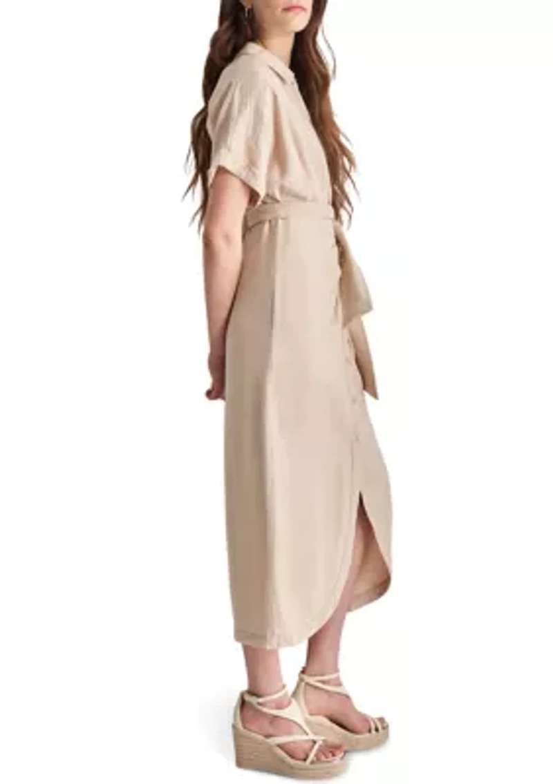 Women's Short Sleeve Collar Washer Dress