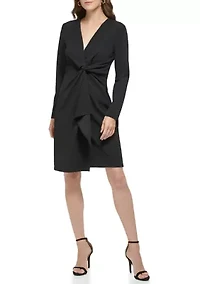 Women's Short Sleeve Crew Neck A-Line Dress