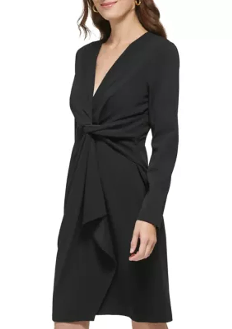 Women's Short Sleeve Crew Neck A-Line Dress