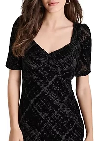 Women's Sparkle V-Neck A-Line Dress