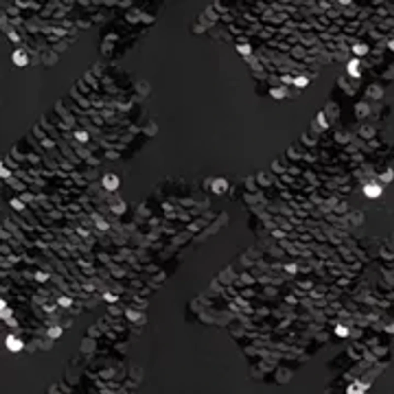 Women's Short Sleeve Crew Neck Sequin Sheath