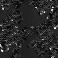 Women's Short Sleeve Crew Neck Sequin Sheath