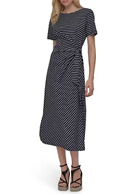 Women's Print Jersey A-Line Midi Dress