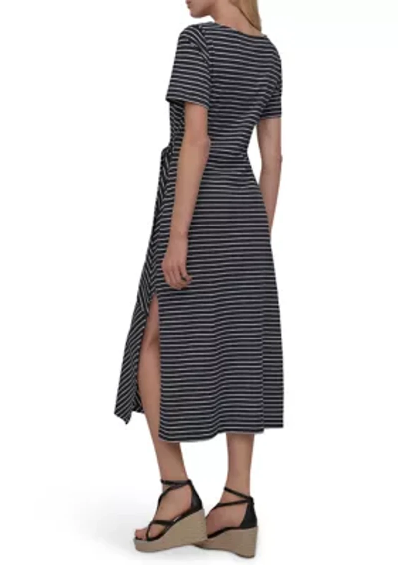 Women's Print Jersey A-Line Midi Dress