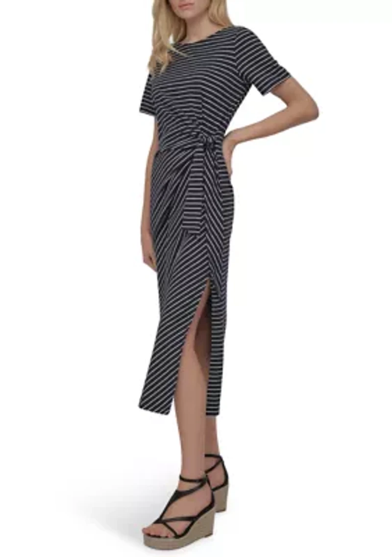 Women's Print Jersey A-Line Midi Dress
